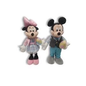 Pre-owned 2022 Disney Mickey & Minnie Mouse Easter Egg Door Porch Greeters 24”